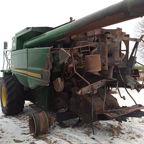 Used John Deere 9570 Harvester parts.