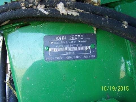 2002 Used John Deere 9650 Combine parts.