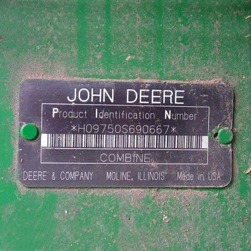 Used John Deere 9750 Combine parts.