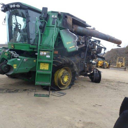 Used John Deere 9770 Combine parts.