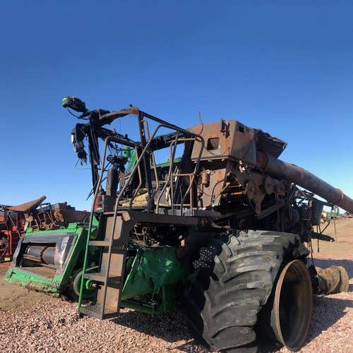 Used John Deere 9870 Combine parts.