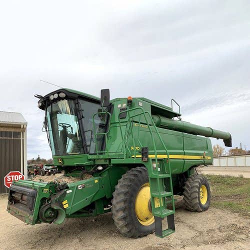 Used John Deere 9870 Combine parts.