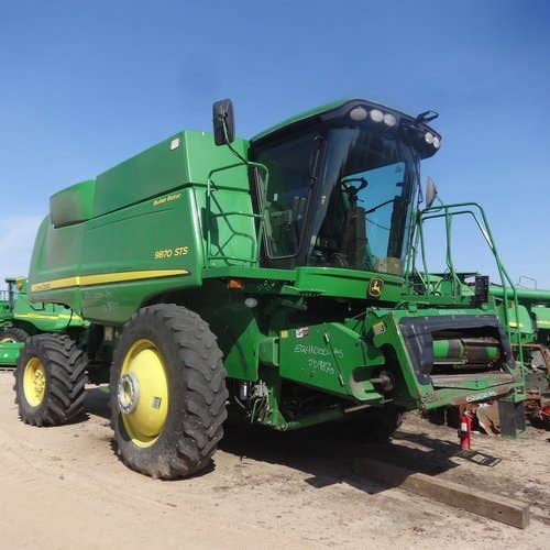 Used John Deere 9870 Combine parts.