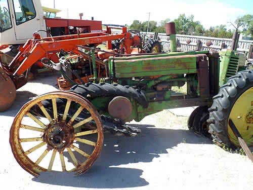 Used John Deere A Tractor parts.