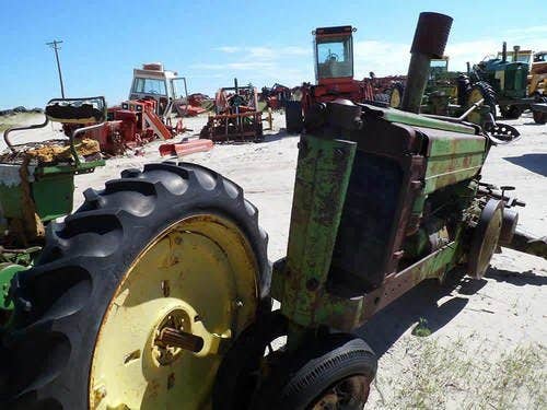 Used John Deere A Tractor parts.