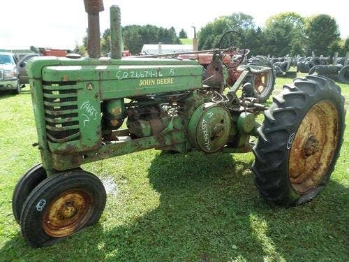 Used John Deere A Tractor parts.