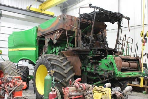 2012 Used John Deere S660 Combine parts.