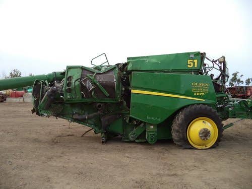2016 Used John Deere S670 Combine parts.