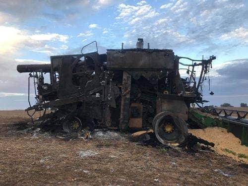 2012 Used John Deere S680 Combine parts.