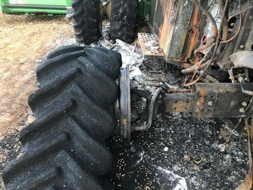 2012 Used John Deere S680 Combine parts.