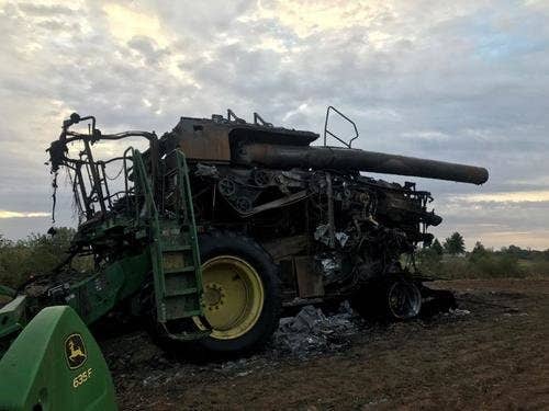 2012 Used John Deere S680 Combine parts.