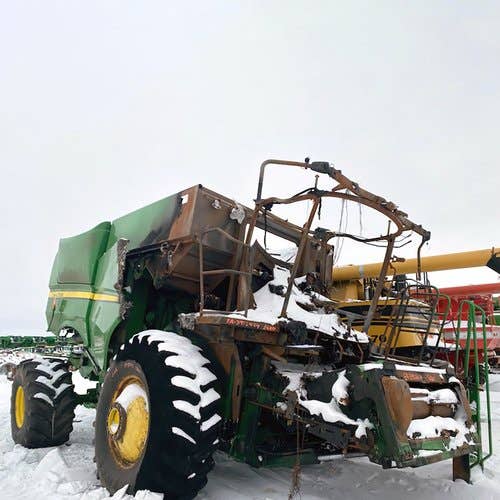 2012 Used John Deere S680 Combine parts.