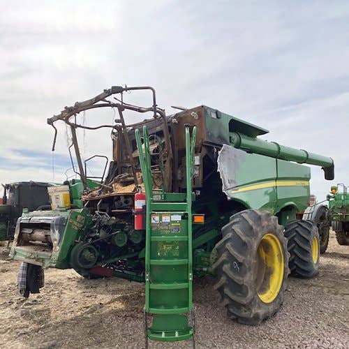 2018 Used John Deere S790 Combine parts.