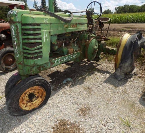 Used John Deere A Tractor parts.