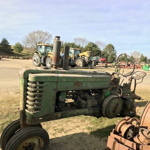 Used John Deere B Tractor parts.