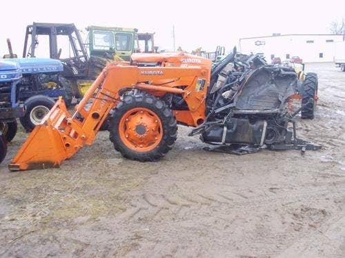2014 Used Kubota M6060 Tractor parts.