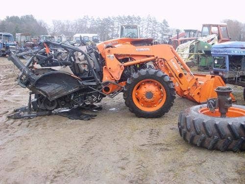 2014 Used Kubota M6060 Tractor parts.