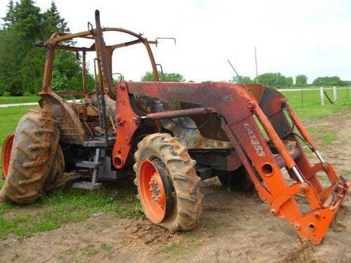 2010 Used Kubota M9540 Tractor parts.