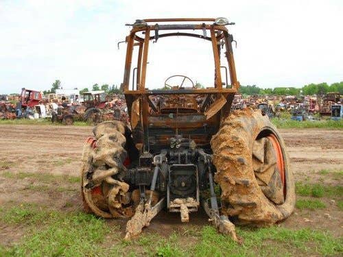 2010 Used Kubota M9540 Tractor parts.