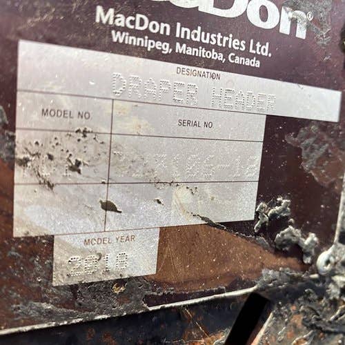 2017 Used Macdon FD140 Header parts.