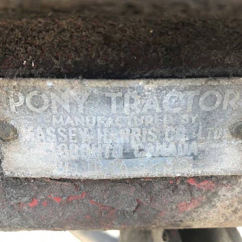 Used Massey Harris PONY Tractor parts.