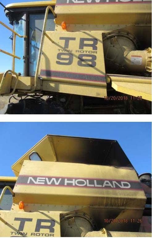 1999 Used New Holland TR98 Combine parts.