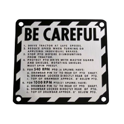 184329 | Warning Plate | John Deere | John Deere 1010 1010 2010 2510 2520 3010 3020 4000 4010 4020 4320 4520 4620 5010 5020 |