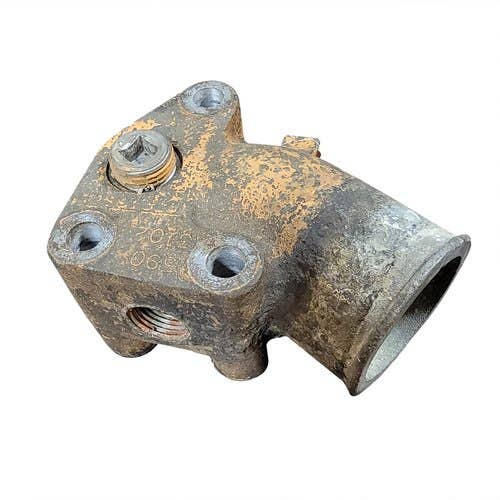 Used Water Inlet Manifold - Aluminum fits Case IH 1896 2096 5120 5130 5140 5220 5230 5240 5250 J903102 J934877 fits Case 550 85XT 90XT 95XT 1845C 550 