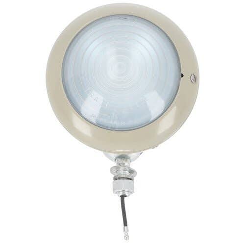 184015 | Work Light Assembly - 6V | Round | On Off Switch | Frosted with Rings Glass | Restoration Quality | Ford NAA 8N |  | 8N15500L