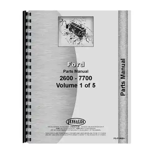Parts Manual fits Ford 2600 3600 4100 4600 5600 5700 6600 6700 7600 7700 231 233 333 335 420 515 531 532 535 335 420 515 531 535 532