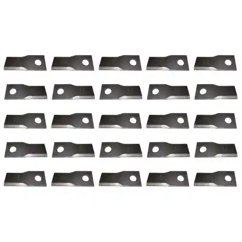 Disc Mower Knives Type 5 Top Bevel 11° Twist Clockwise Rotation 25 Pack fits John Deere 930 535 990 CC26781 E80208 fits Massey Ferguson
