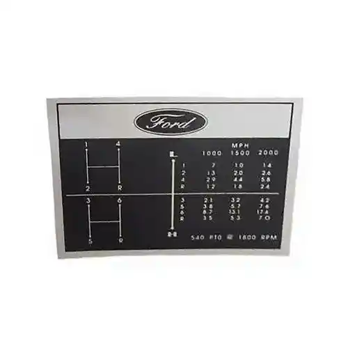 Decal Set Shift Pattern 6 Speed Vinyl fits Ford 2000 2110 2120 2310 2610 3000 3600 4000 4100 4110 4600 5000 5600 6600 6700 7000 7600 7700 D0NN7B292A