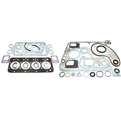 Full Gasket Set 4 Cylinder fits New Holland 4230 4835 5010S 5530 6530 TT75 1940034 fits Ford 4330 1930259 fits FIAT 65-46 65-90 70-66 70-90 1930259