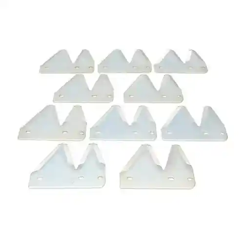 Top Serrated Chrome End Sickle Section Right Hand 10 Pack fits John Deere 240 300 890 895 E63245 fits Case IH 148200C1 fits Hesston 748137