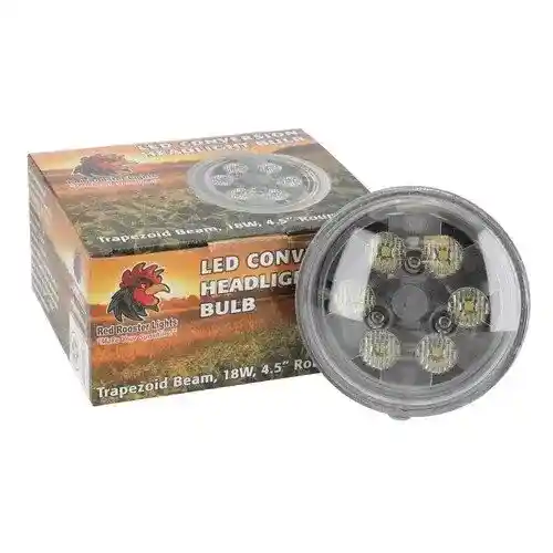 Red Rooster® LED Conversion Headlight Bulb - Trapezoid Beam 18W 4.5" Round fits John Deere 3020 4020 4230 RE336112 fits Case A24572