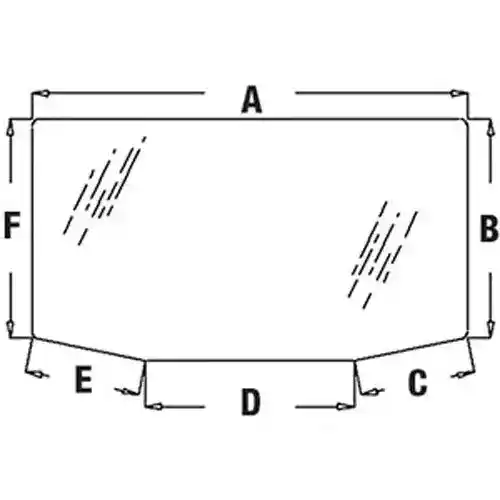 Cab Glass - Rear Window Tinted fits John Deere 7720 7820 7920 8110 8120 8210 8220 8310 8320 8410 8420 8520 9100 9300 9400 8100 8200 8300 8400 R127903
