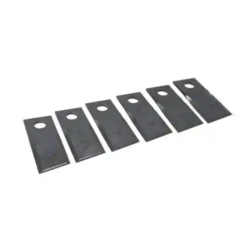 Disc Mower Knives Type 5 Top Bevel 11° Twist Clockwise Rotation 6 Pack fits John Deere 1326 270 CC21781 fits New Holland 462 784221 fits Gehl 125446