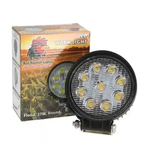 Red Rooster® LED Work Light - 27W 4.33" Round Flood Beam