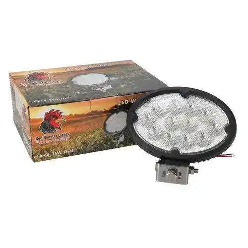 Red Rooster® LED Work Light - 36W 7" Oval Flood Beam