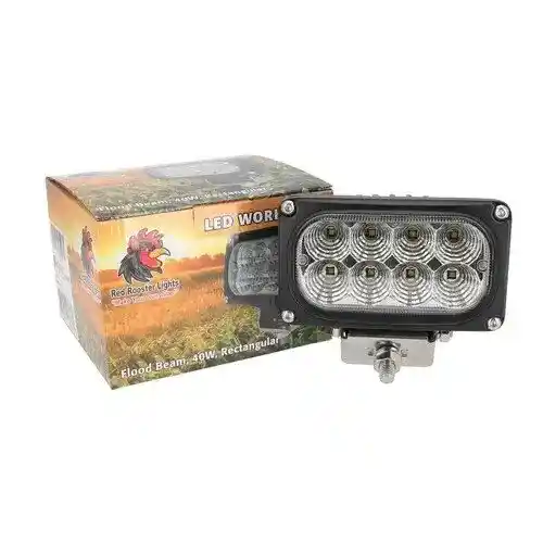 Red Rooster® LED Work Light - 40W Rectangular Flood Beam