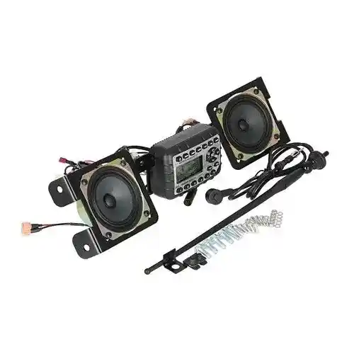 Jensen Mini Heavy-Duty Radio Kit for Skid Steer fits John Deere 318D 318E 319D 319E 320D 320E 323D 323E 326D 326E 328D 329D 329E 332D 332E 333D 333E