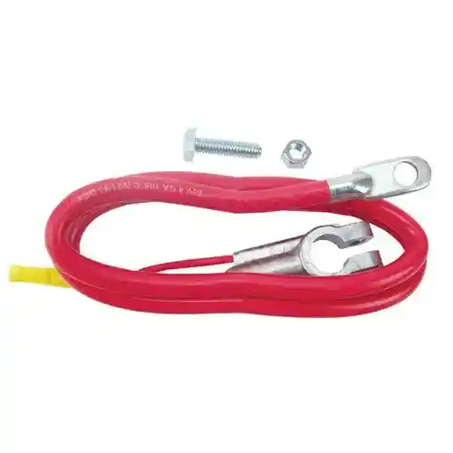 Battery Cable - 38" - Red 4 Gauge fits Ford 2000 2600 2610 3000 3600 3610 4110 4600 4610 5000 5600 5610 6600 6610 6710 7600 7610 7710 D8NN14N330DA