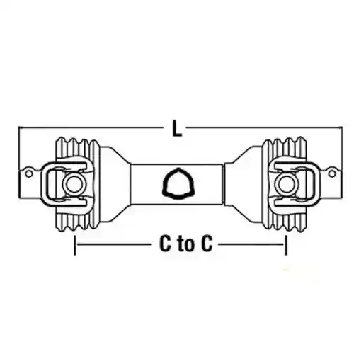 Universal PTO Driveline 1-3/8" 6 Spline QD Yokes PM14006637 fits PTO Drivelines & Parts CS62711 D756660 PM1400637 PM14046660 14046660 VTE1005