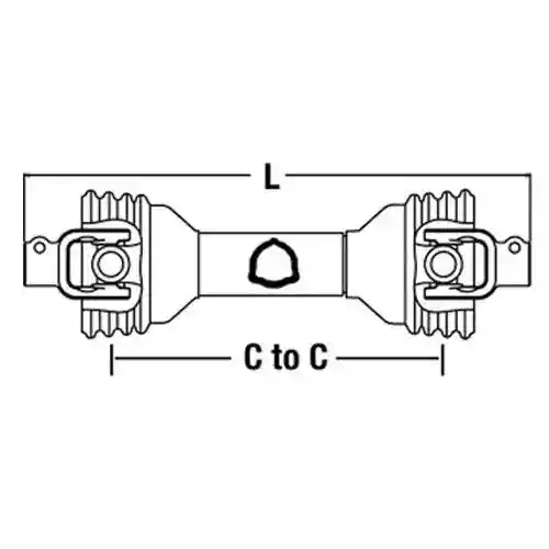 Universal PTO Driveline 1-3/8" 6 Spline fits Case BRW14006247DS fits PTO Drivelines & Parts 14006247 ECC2321 PM14006247 PM14046260